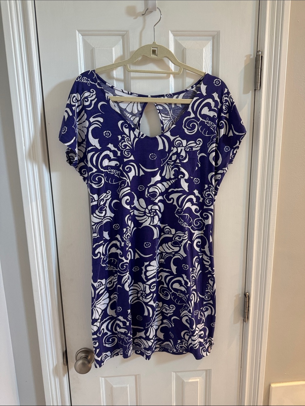 Lilly Pulitzer Daniella Dress Seahorse Seashell Pattern Resort Travel - Picture 2 of 10
